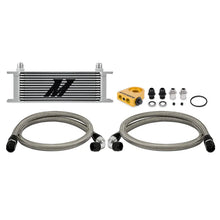 Load image into Gallery viewer, Mishimoto Universal Thermostatic Oil Cooler Kit 13-Row Silver - Main Product View