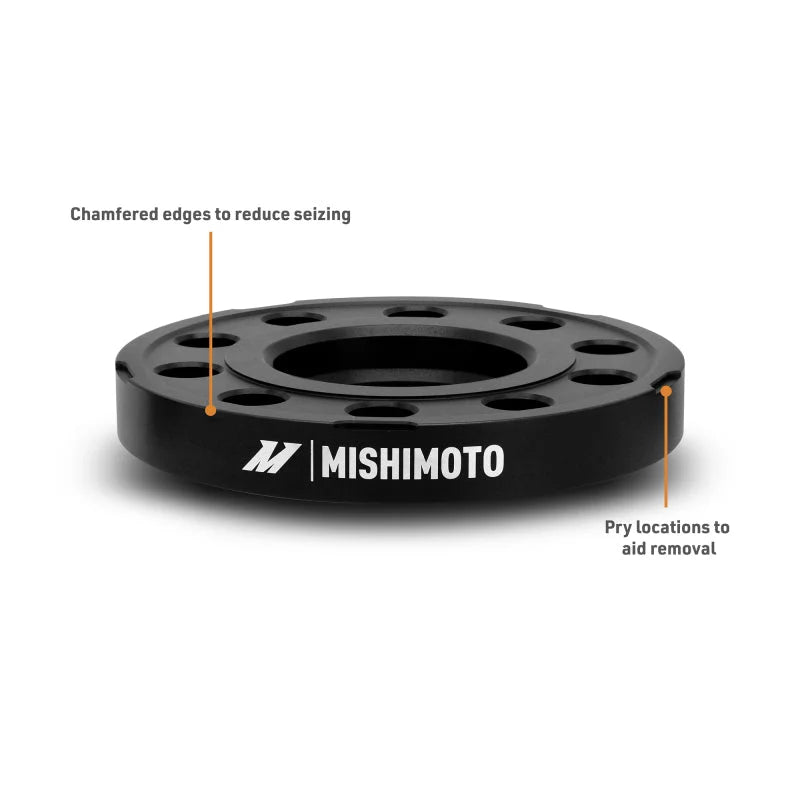 Mishimoto Wheel Spacers - 5x112 - 66.5 - 15 - M14 - Black - Additional View 5