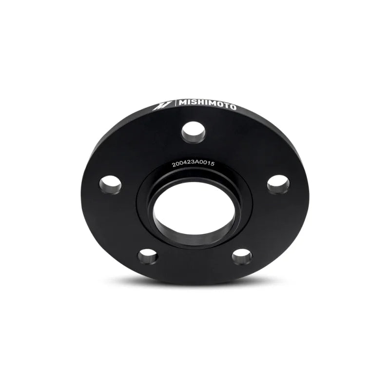 Mishimoto Wheel Spacers - 5x120 - 64.1 CB - M14 x1.5 - 15mm - BK - Installation View