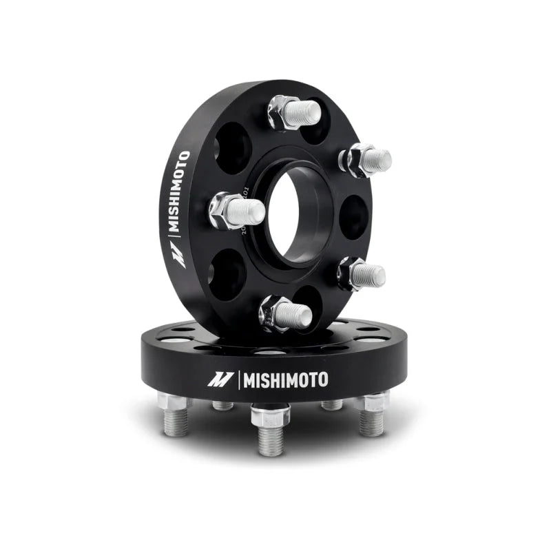 Mishimoto Wheel Spacers - 5x120 - 64.1 CB - M14 x1.5 - 25mm - BK - Main Product View