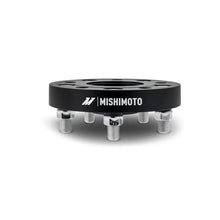 Load image into Gallery viewer, Mishimoto Wheel Spacers - 5x120 - 64.1 CB - M14 x1.5 - 25mm - BK - Side View