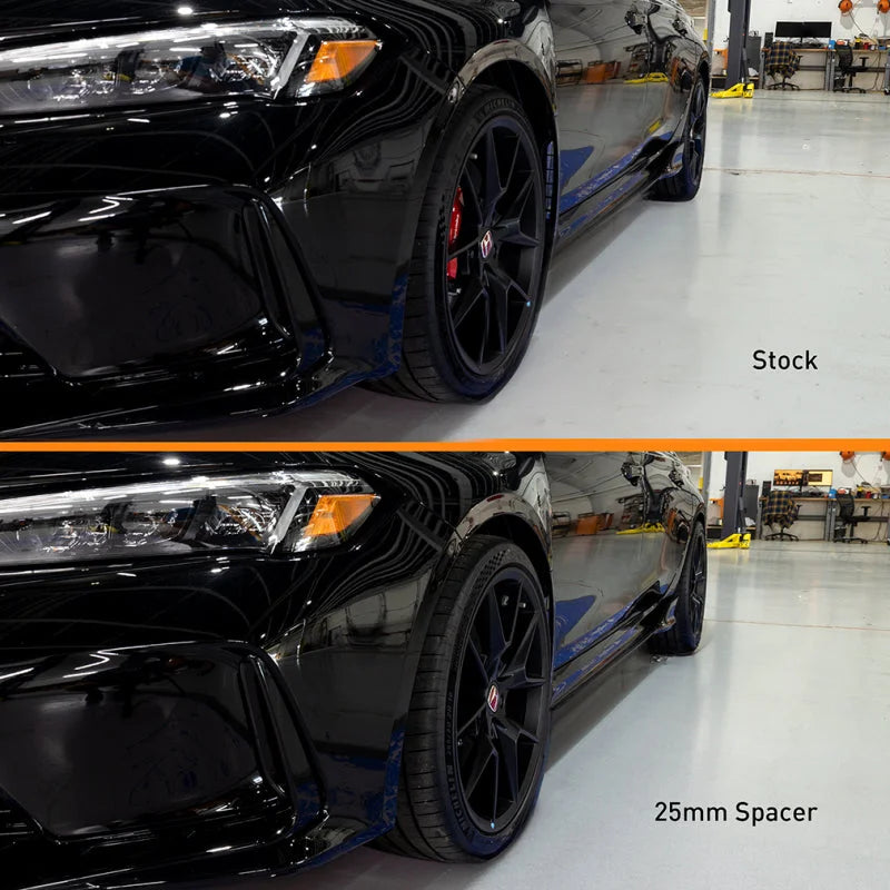 Mishimoto Wheel Spacers - 5x120 - 64.1 CB - M14 x1.5 - 50mm - BK - Back View