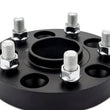Load image into Gallery viewer, Mishimoto Wheel Spacers - 5x120 - 64.1 CB - M14 x1.5 - 50mm - BK - Installation View