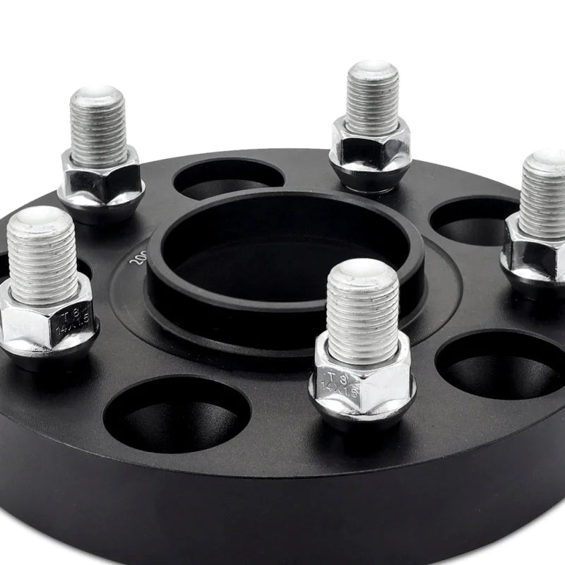 Mishimoto Wheel Spacers - 5x120 - 64.1 CB - M14 x1.5 - 50mm - BK - Installation View