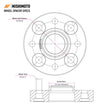 Load image into Gallery viewer, Mishimoto Wheel Spacers - 5x120 - 67.1 - 25 - M14 - Black - Additional View 6