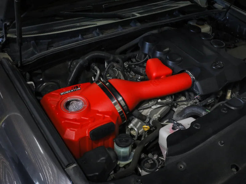Momentum GT Red Edition Cold Air Intake System w/ Pro DRY S Filter Toyota FJ Cruiser 07-23 V6-4.0L - Side View