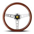 Load image into Gallery viewer, Momo Indy Steering Wheel 350 mm - Magoany Wood/Brshd Spokes