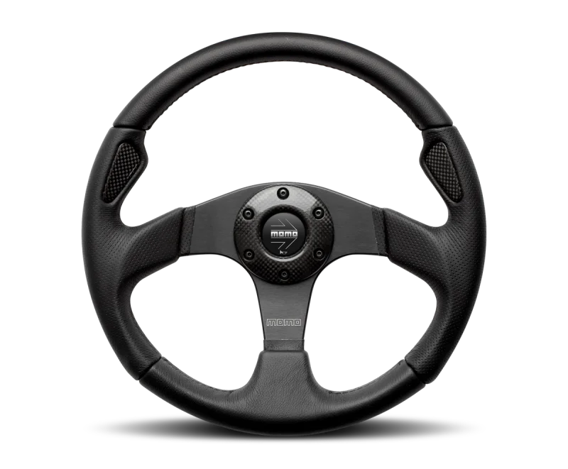 Momo Jet Steering Wheel 350 mm -  Black AirLeather/Black Spokes
