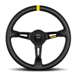 Load image into Gallery viewer, Momo MOD08 Steering Wheel 350 mm - Black Leather / Black Spokes / 1 Stripe