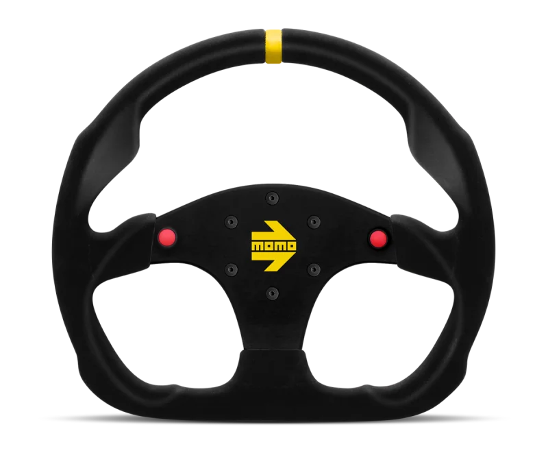 Momo MOD30 Buttons Steering Wheel 320 mm -  Black Suede/Black Spokes/1 Stripe
