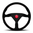Load image into Gallery viewer, Momo Montecarlo Alcantara Steering Wheel 320 mm - Black/Red Stitch/Black Spokes