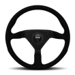 Load image into Gallery viewer, Momo Montecarlo Alcantara Steering Wheel 350 mm - Black/Black Stitch/Black Spokes