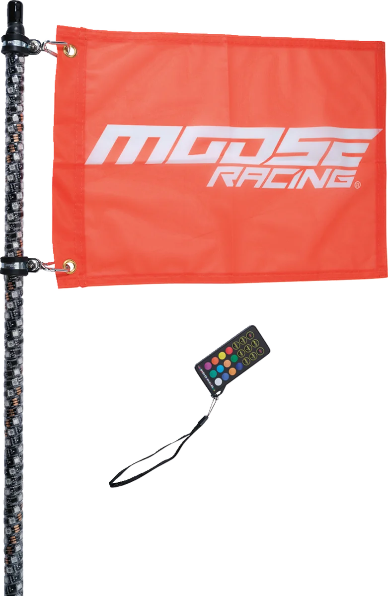 Moose Offroad 3' Whip Light - RGB - Black - Chase SB-CHSBTR-131PU - Side View