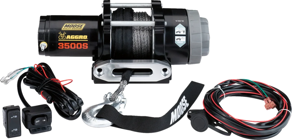 Moose Offroad 3500 lb Winch - Synthetic Rope - 50' 104309 - Main Product View