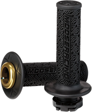 Load image into Gallery viewer, Moose Offroad 36 Series Lock-On Grips - Blue/Black B36MRU-B - Installation View
