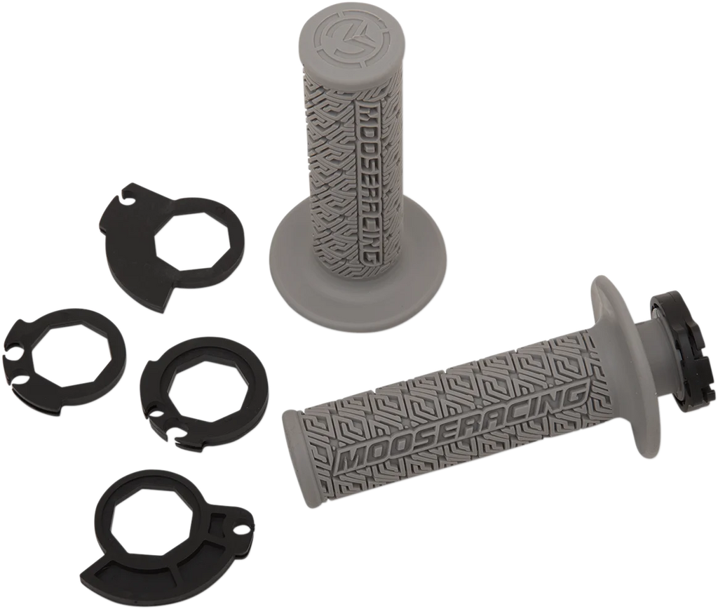 Moose Offroad 36 Series Lock-On Grips - Gray/Silver B36MRG-S - Side View