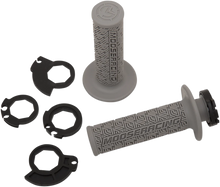 Load image into Gallery viewer, Moose Offroad 36 Series Lock-On Grips - Gray/Silver B36MRG-S - Side View