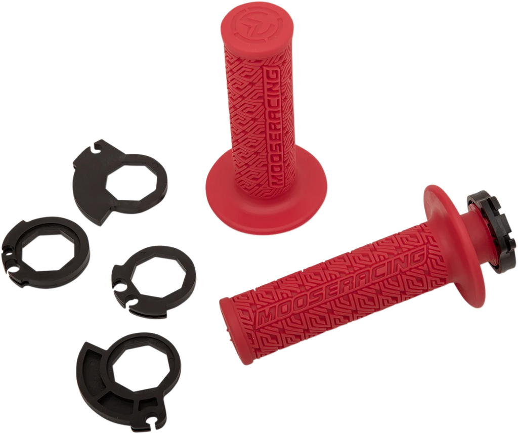 Moose Offroad 36 Series Lock-On Grips - Red/Gold B36MRR-D - Side View