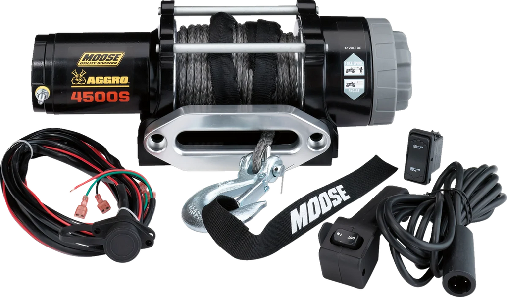 Moose Offroad 4500 lb Winch - Synthetic Rope - 50' 104311 - Main Product View