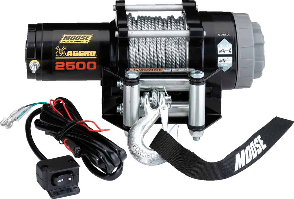 Moose Offroad 4500 lb Winch - Wire Rope - 50' 104310 - Side View