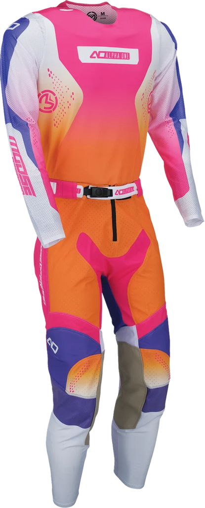 Moose Offroad Alpha One Jersey - Orange/Purple - Medium 2910-8809 - Back View