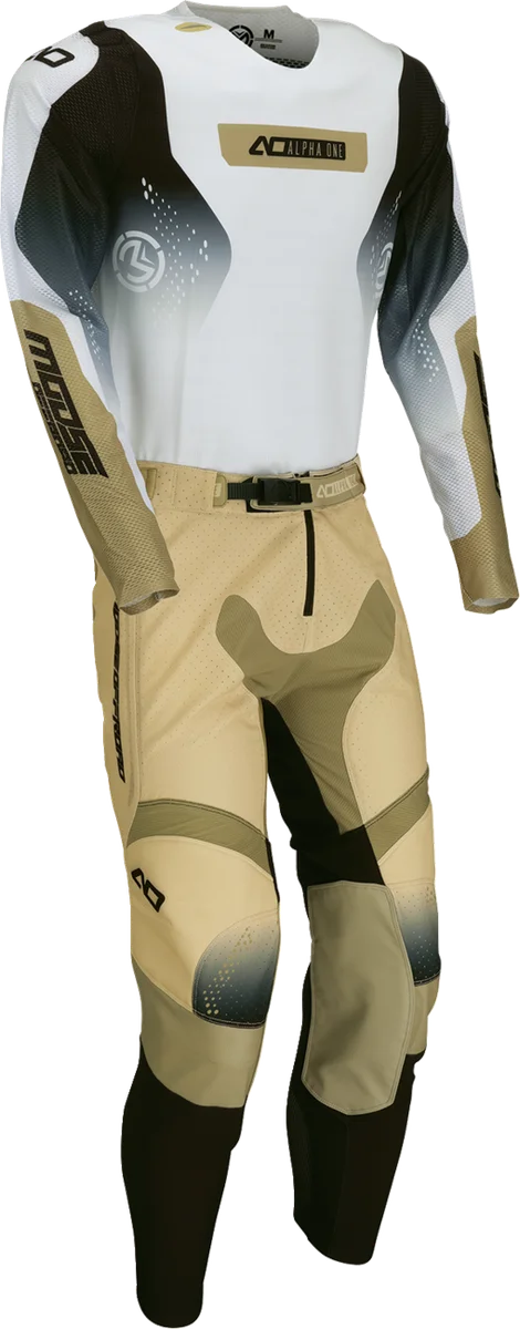 Moose Offroad Alpha One Jersey - Tan/Black - XS 2910-8800 - Side View