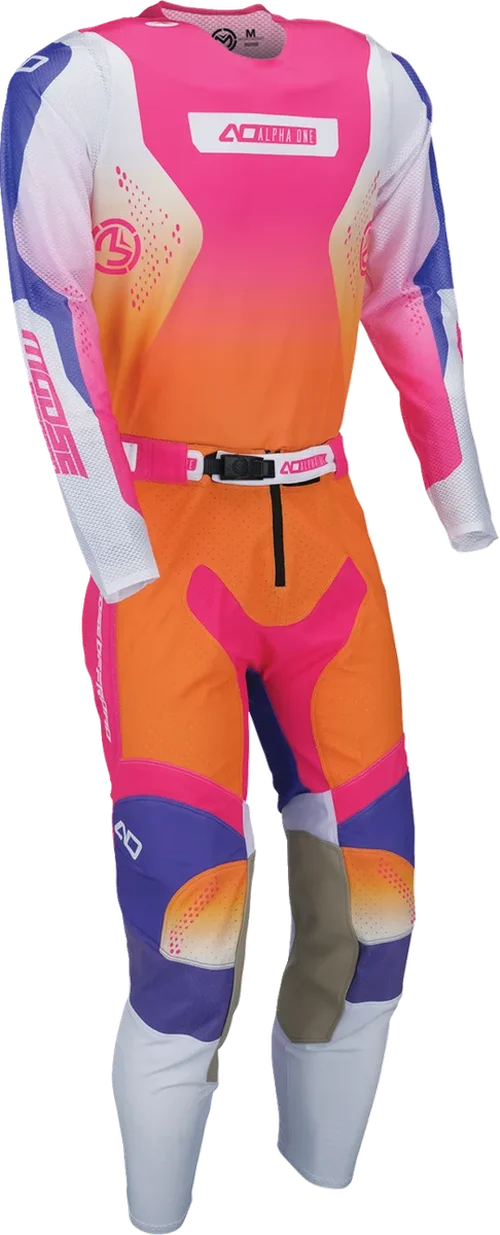 Moose Offroad Alpha One Pants - Orange/Purple - US 36 2901-12950 - Side View