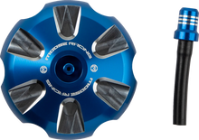 Load image into Gallery viewer, Moose Offroad Aluminum Gas Cap - Blue - T03-5116L fits Sherco - Main Product View