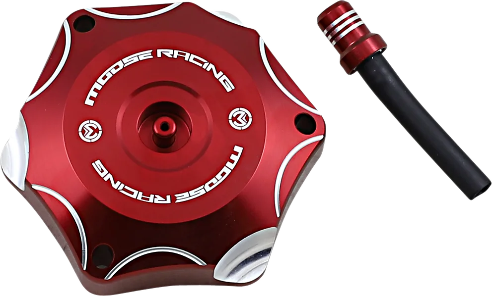 Moose Offroad Aluminum Gas Cap - Red - T03-1132R fits Honda - Main Product View