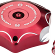 Load image into Gallery viewer, Moose Offroad Aluminum Gas Cap - Red - T03-1132R fits Honda - Side View