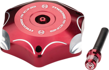 Load image into Gallery viewer, Moose Offroad Aluminum Gas Cap - Red - T03-1132R fits Honda - Side View