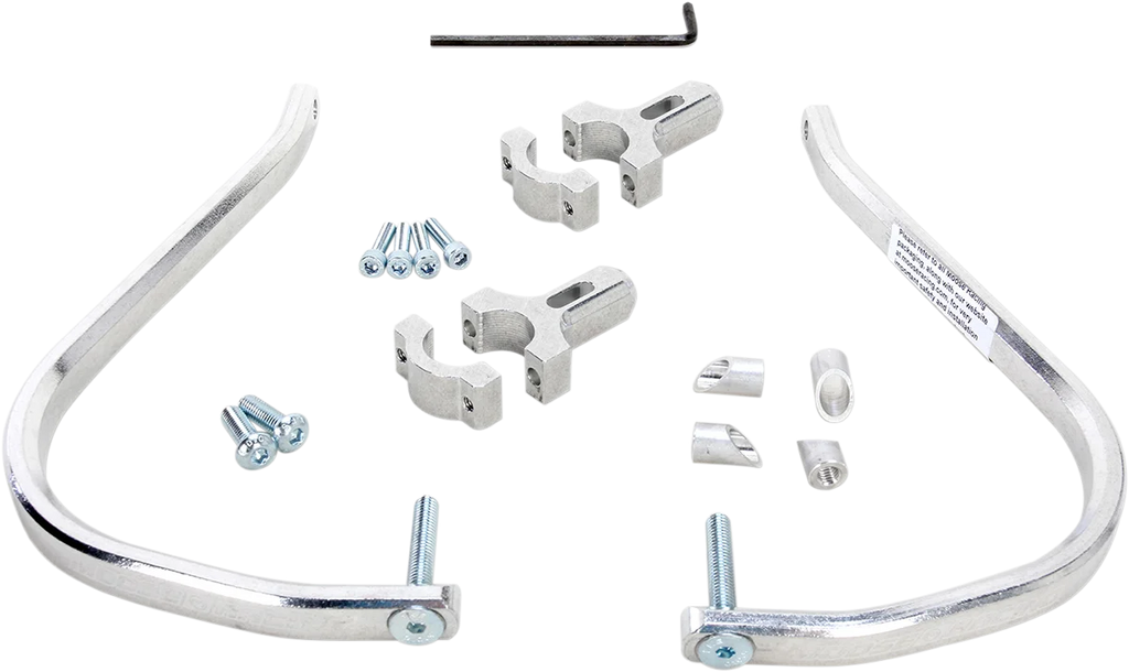 Moose Offroad Aluminum Handguards - 1-1/8" - Silver 50-4014S - Side View