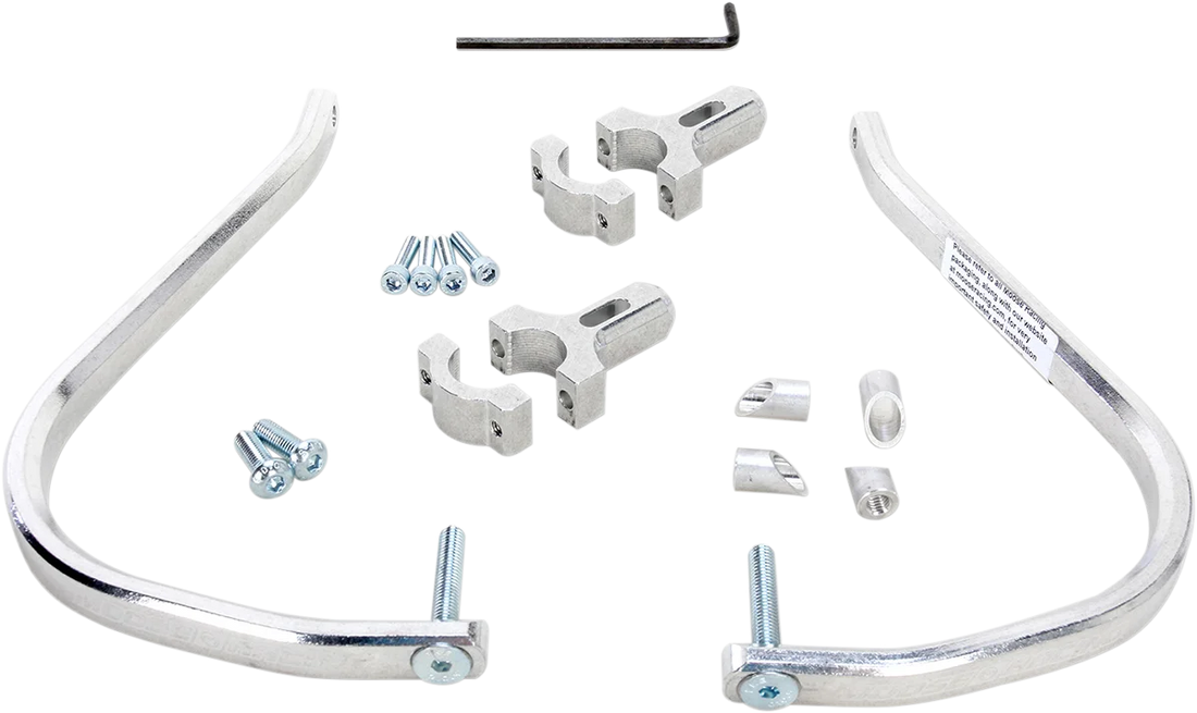 Moose Offroad Aluminum Handguards - 7/8" - Mini - Silver 50-4032M - Side View