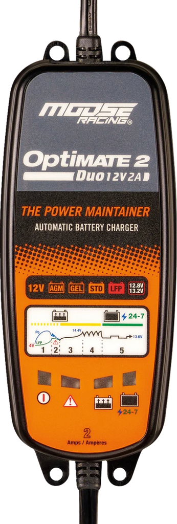 Moose Offroad Battery Charger/Maintainer - Optimate 2 Duo TM-555 - Additional View 5