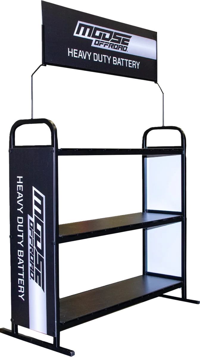 Moose Offroad Battery Display - Moose MOO900RACK - Side View