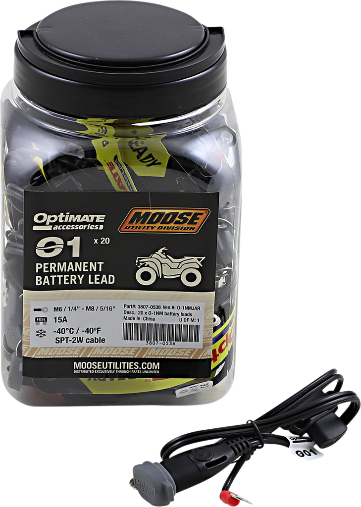 Moose Offroad Battery Lead - O1 - SAE/12V - Permanent - 20 Pack O-01NM JAR - Main Product View