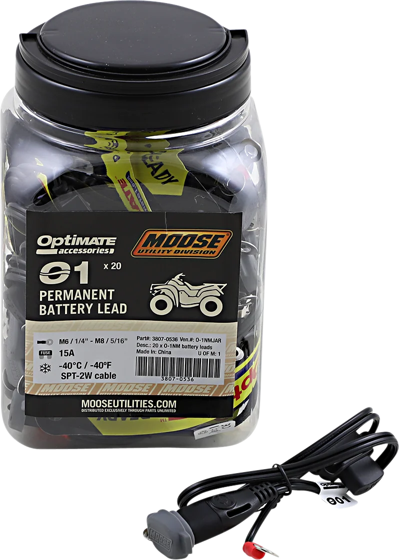 Moose Offroad Battery Lead - O1 - SAE/12V - Permanent - Set of 6/20 Pack 01NMJARX6 - Side View