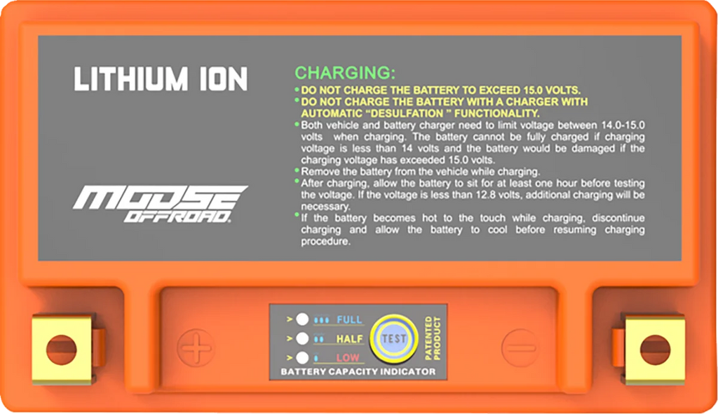 Moose Offroad Battery - Lithium LiFePO4 - HUTX9-FP HUTX9-FP - Back View