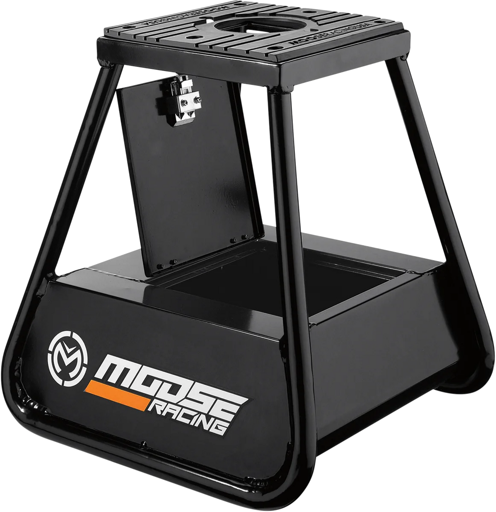 Moose Offroad Bike Stand - with Storage - Black 4101-0458 - Side View