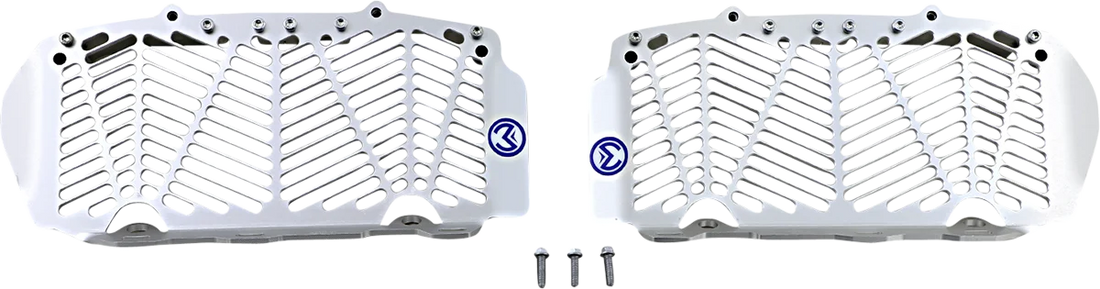 Moose Offroad Billet Radiator Guards - Silver 12-1116 fits Gas Gas / Husqvarna / Ktm - Side View