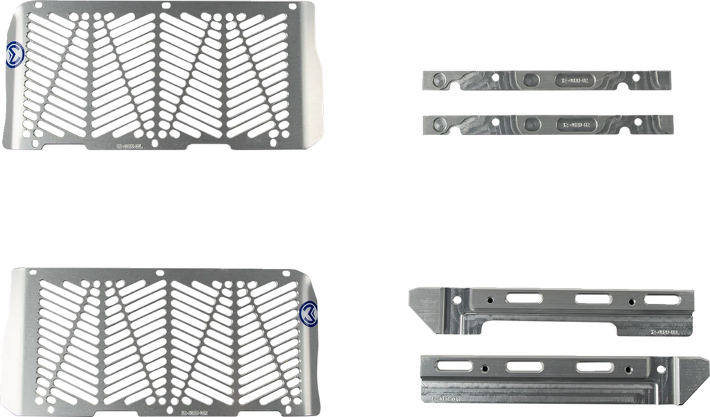 Moose Offroad Billet Radiator Guards - Silver 12-4024 fits Beta - Main Product View