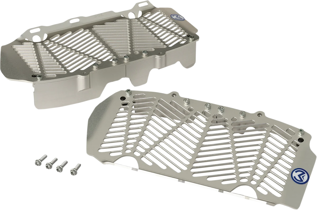 Moose Offroad Billet Radiator Guards - Silver 12-4024 fits Beta - Detail View