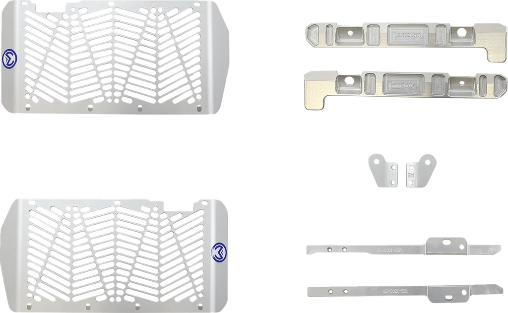 Moose Offroad Billet Radiator Guards - Silver - Honda 12-6021 - Main Product View