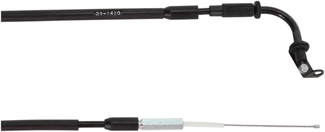 Moose Offroad Black Vinyl Throttle Cable - 29-3/4" - Yamaha 45-1064 - Side View