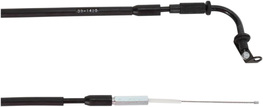 Moose Offroad Black Vinyl Throttle Cable - 29-3/4" - Yamaha 45-1064 - Side View