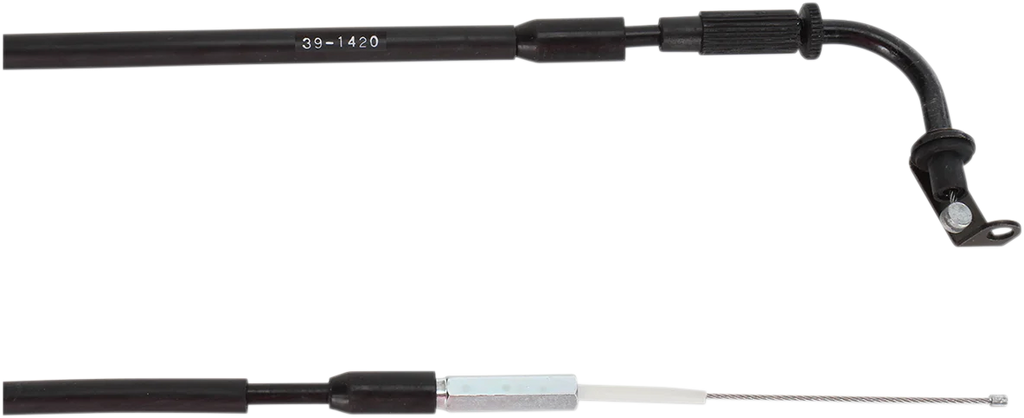 Moose Offroad Black Vinyl Throttle Cable - 29-3/4" - Yamaha 45-1064 - Side View