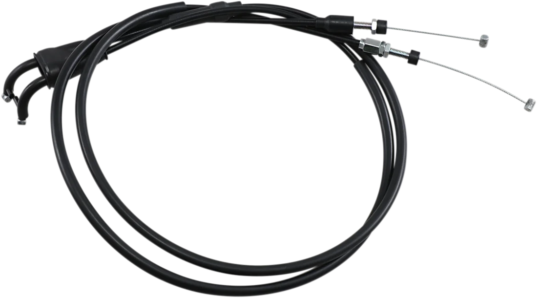Moose Offroad Black Vinyl Throttle Cable - 33-1/2" - Yamaha 45-1180 - Back View