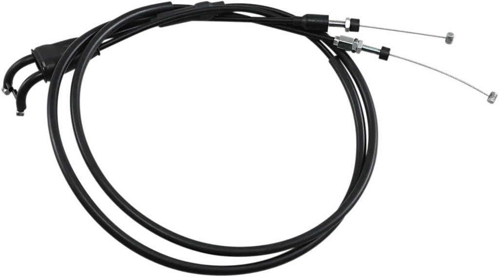 Moose Offroad Black Vinyl Throttle Cable - 33-1/2" - Yamaha 45-1180 - Back View