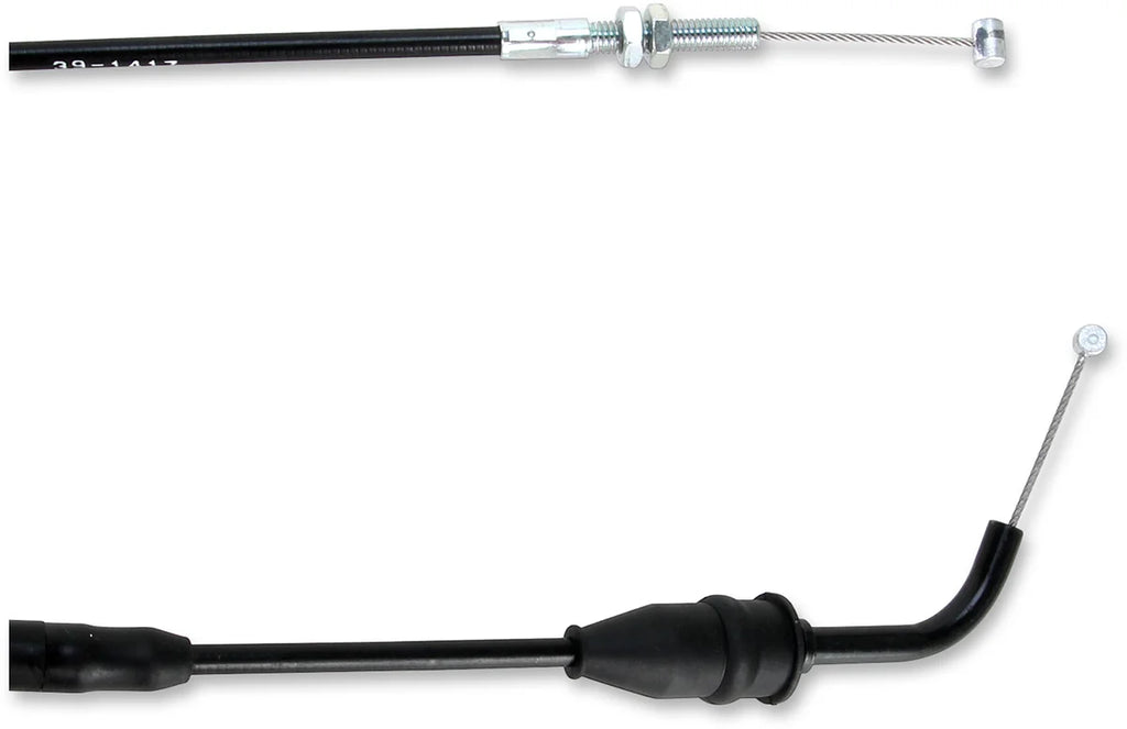 Moose Offroad Black Vinyl Throttle Cable - 37-1/4" - Yamaha 45-1072 - Side View