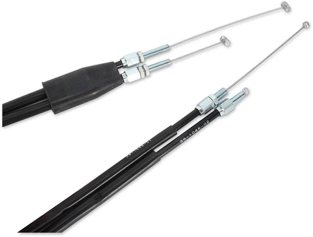 Moose Offroad Black Vinyl Throttle Cable - Stock Length - Honda 45-1012 - Side View